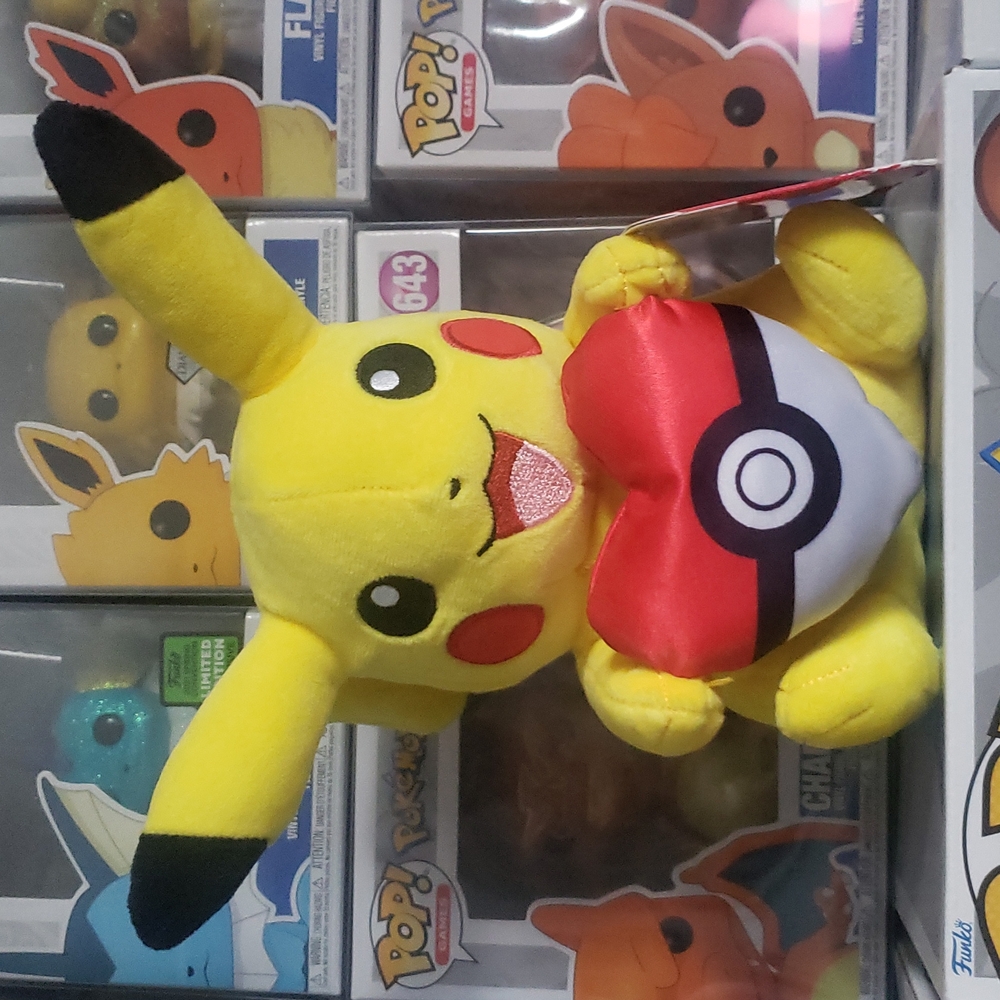 Pikachu Holding Heart Plush